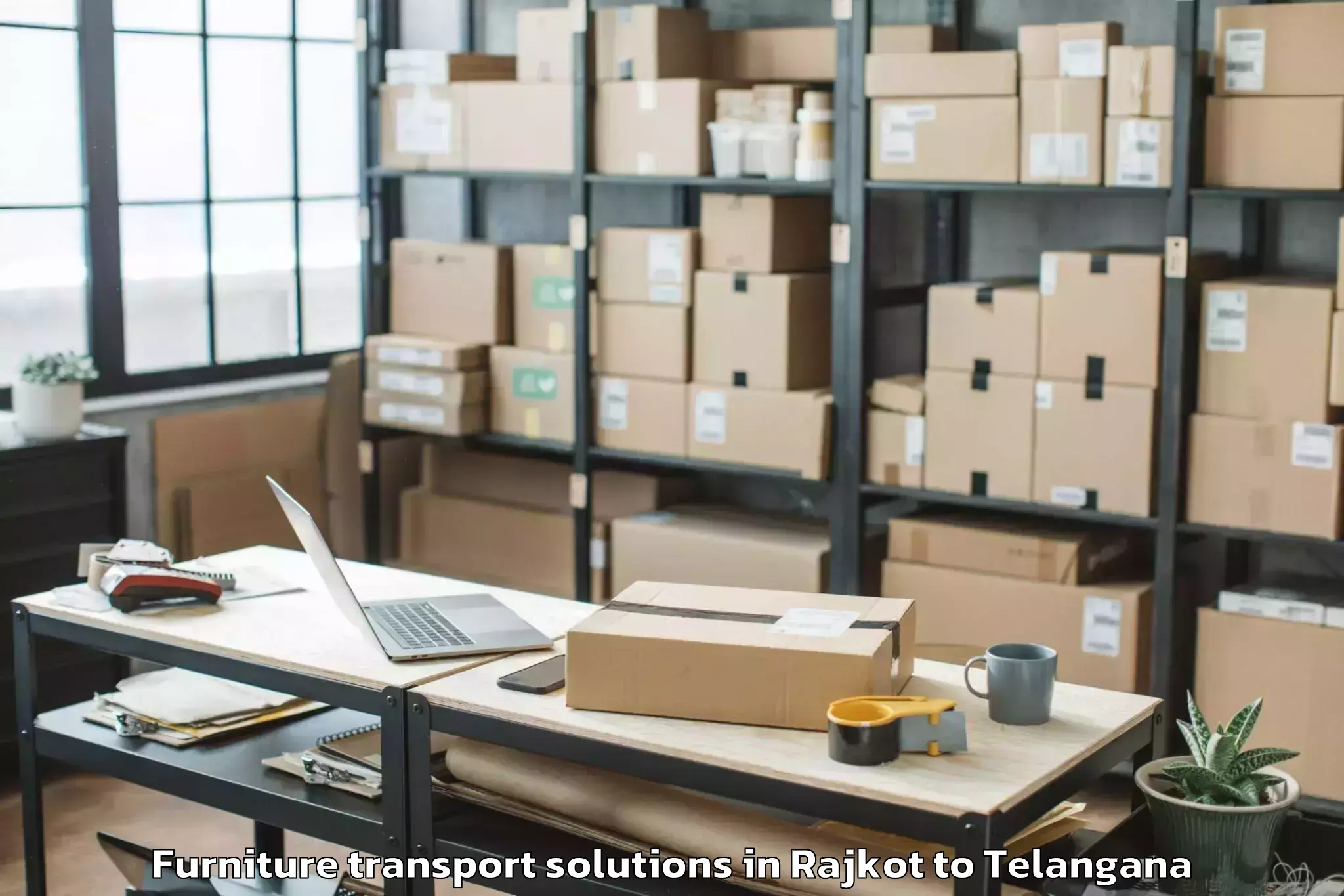 Trusted Rajkot to Dubbak Furniture Transport Solutions